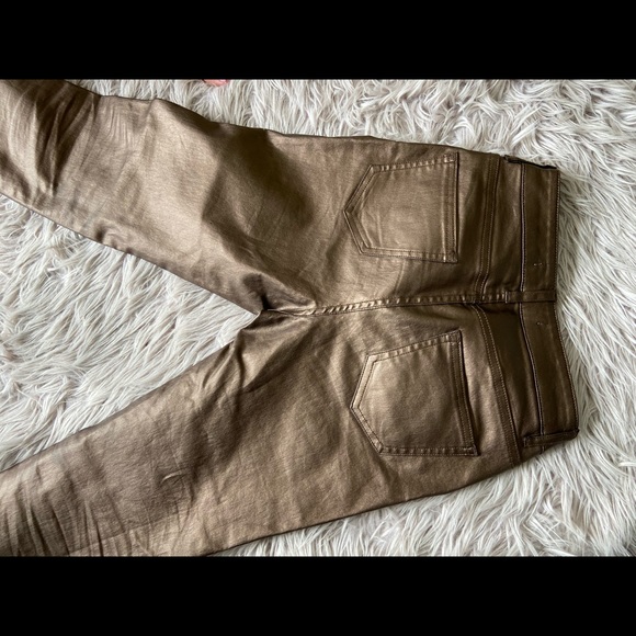 Metallic brown pants. - Picture 4 of 5